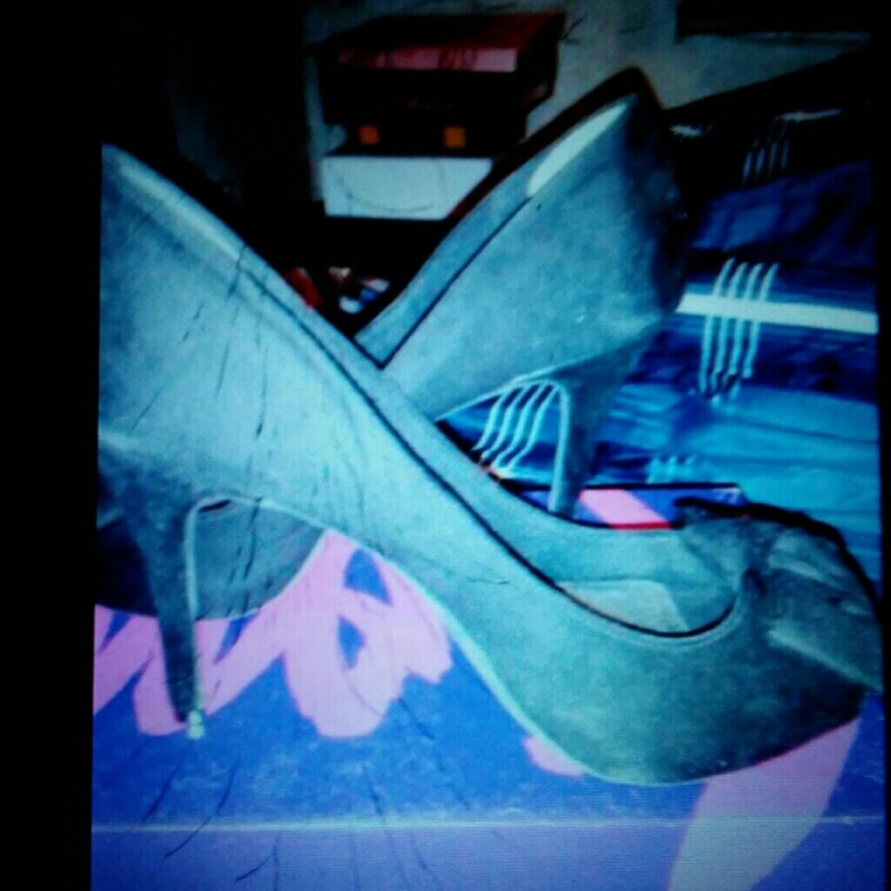 Fiona Black Open Toe Heels